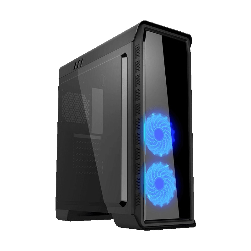 Carcasa Gamemax Elysium Black, Middle Tower, fara sursa, ATX, Black