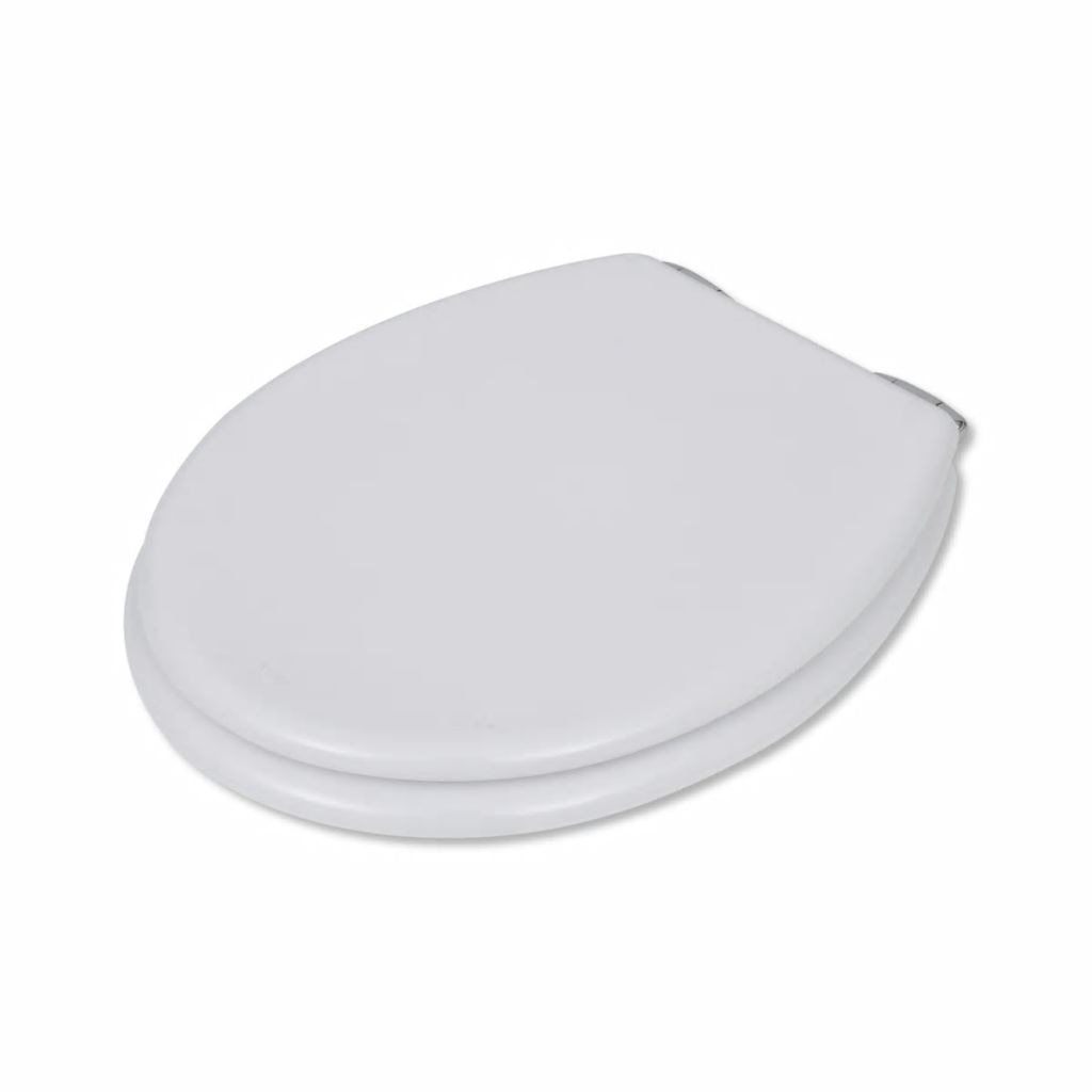 Capac de WC, inchidere silentioasa, vidaXL, MDF, Alb