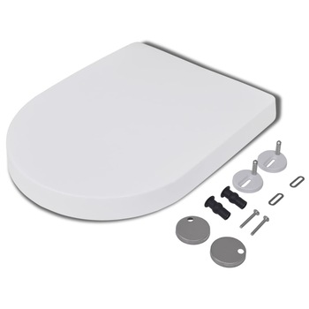 Set 2 capace de WC inchidere silentioasa, vidaXL, Polipropilena, 46 x 63,5 cm, Alb Set 2 capace de WC inchidere silentioasa, vidaXL, Polipropilena, 46 x 63,5 cm, Alb