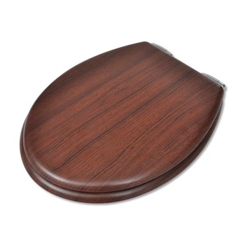 Capac de WC, inchidere silentioasa, vidaXL, MDF, Maro Capac de WC, inchidere silentioasa, vidaXL, MDF, Maro