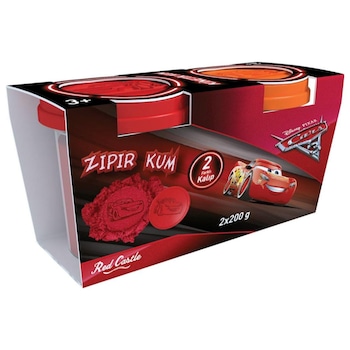 Set Nisip kinetic, Cars 3 Fulger McQueen, Disney, 2x200 g, rosu si portocaliu, 2 forme Fulger McQueen Set Nisip kinetic, Cars 3 Fulger McQueen, Disney, 2x200 g, rosu si portocaliu, 2 forme Fulger McQueen