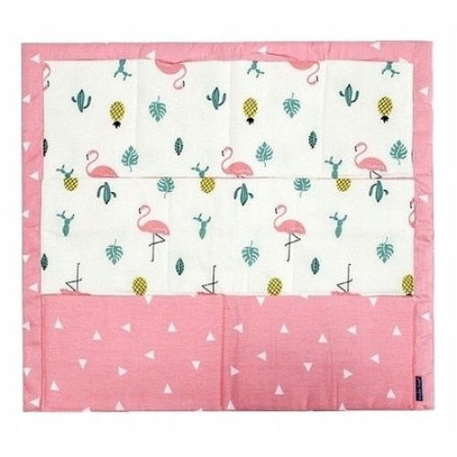 Organizator cu buzunare pentru patut, Inna, W3, Bumbac, Multicolor, 53x60 cm