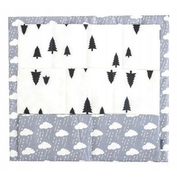 Organizator cu buzunare pentru patut, Inna, W5, Bumbac, Multicolor, 53x60 cm Organizator cu buzunare pentru patut, Inna, W5, Bumbac, Multicolor, 53x60 cm