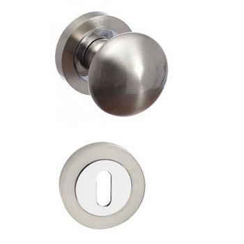 Buton mobil usa model Stala nichel cu rozeta cheie Buton mobil usa model Stala nichel cu rozeta cheie