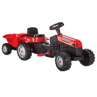Tractor cu pedale si remorca pentru copii Pilsan, rosu