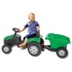 Tractor cu pedale si remorca pentru copii Pilsan, verde
