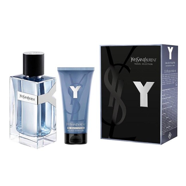 Set Apa de toaleta Yves Saint Laurent Y 100ml + 50ml Gel de dus, Barbati, Travel