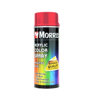 Spray Color Acrilic, rosu flacara lucios, RAL3000, 400 ml, Morris, pentru suprafete din lemn, metal, aluminiu, sticla, piatra si diferite mase plastice Spray Color Acrilic, rosu flacara lucios, RAL3000, 400 ml, Morris, pentru suprafete din lemn, metal, aluminiu, sticla, piatra si diferite mase plastice