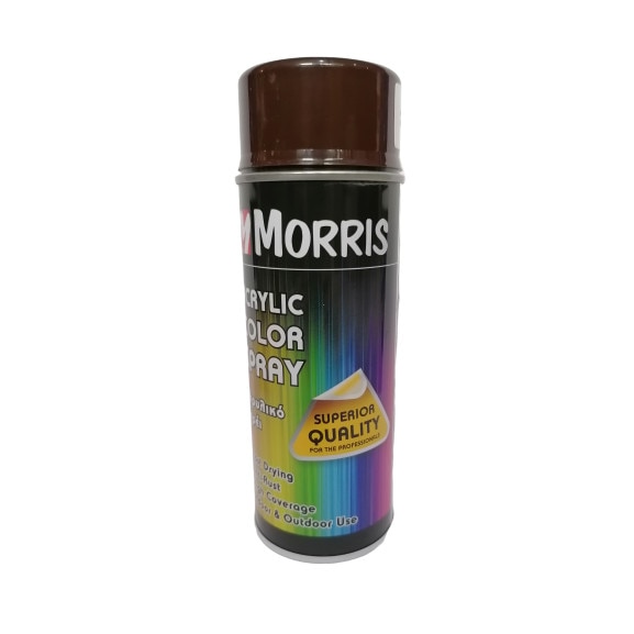 Spray Color Acrilic maro ciocolata lucios, RAL 8017, 400 ml, Morris, pentru suprafete din lemn, metal, aluminiu, sticla, piatra si diferite mase plastice