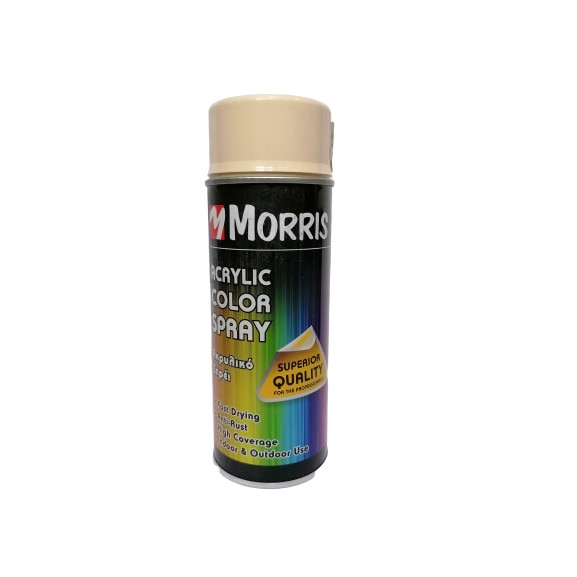 Spray Color Acrilic fildes deschis lucios, RAL 1015, 400 ml, Morris, pentru suprafete din lemn, metal, aluminiu, sticla, piatra si diferite mase plastice