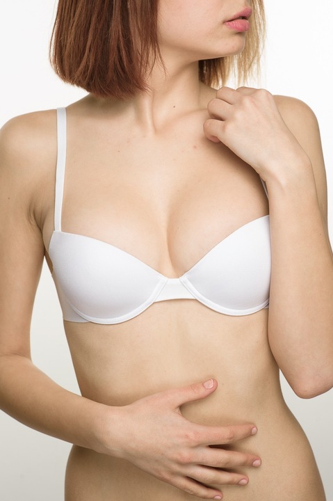 Sutien alb cu efect push up, Alb