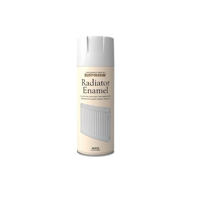 Vopsea spray Rustoleum Radiator Enamel pentru calorifere alb lucios 400ml