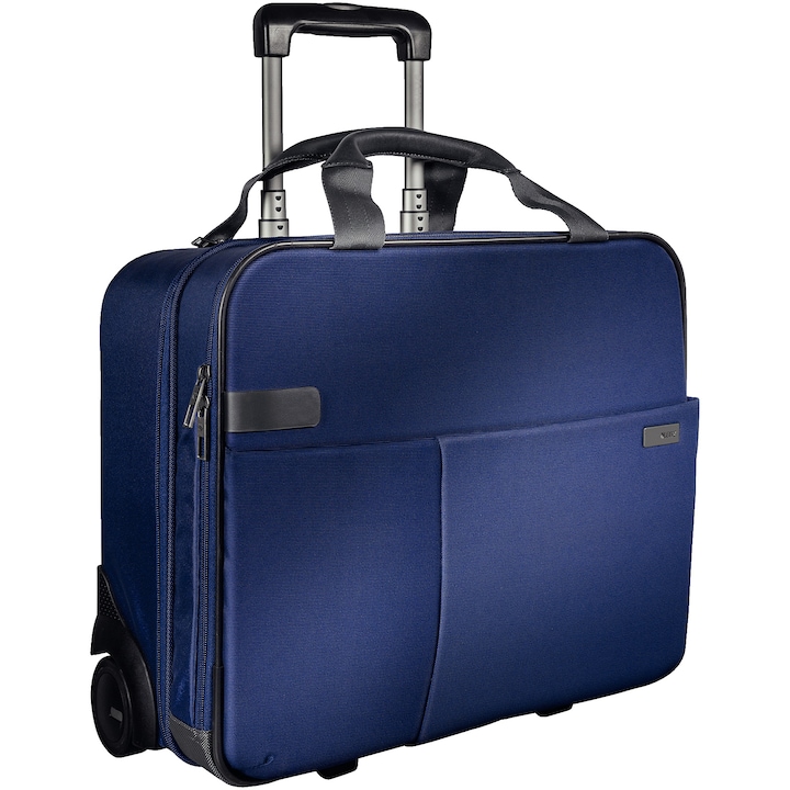 Куфар за лаптоп Leitz Complete с 2 колелца Smart Traveller, Син/Виолетов