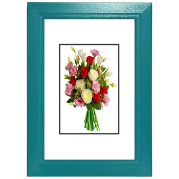 Rama foto lemn, Nasticom, Turqoaz, A4, 21 x 30 cm Rama foto lemn, Nasticom, Turqoaz, A4, 21 x 30 cm