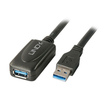 Cablu de extensie USB 3.0, Lindy, activ, lungime 5 m Cablu de extensie USB 3.0, Lindy, activ, lungime 5 m