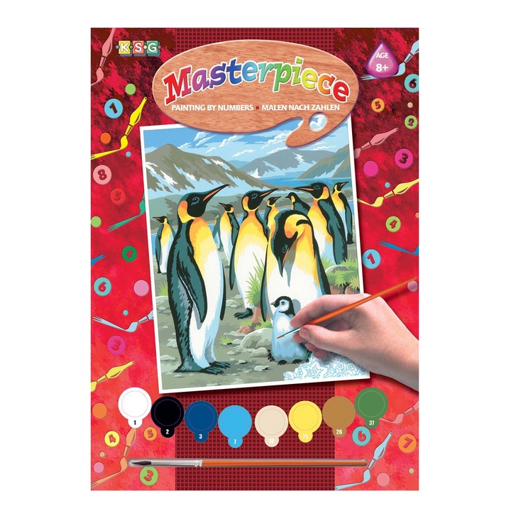 Set creativ pictura - JPBN - Pinguin, 24x33x2cm, Sequin Art