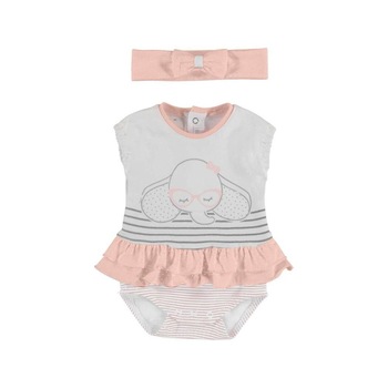 Body, Mayoral, cu volanase si bentita, fetita, multicolor, 18 luni Body, Mayoral, cu volanase si bentita, fetita, multicolor, 18 luni