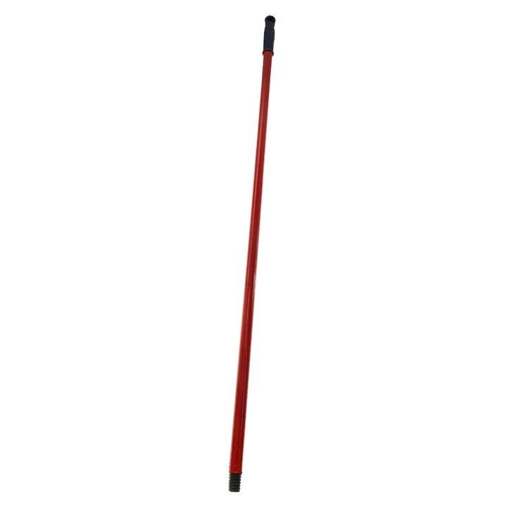 Coada metalica pentru matura sau mop, lungime 102 cm, diametru 22mm, cu filet si maner din plastic, rosie