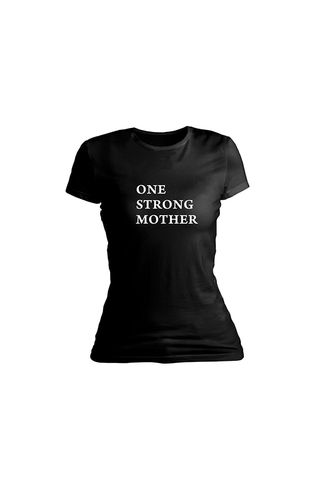 Tricou personalizat, One Strong Mother, pentru dama, Negru, Negru