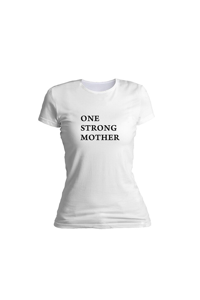 Tricou personalizat, One Strong Mother, pentru dama, Alb, Alb