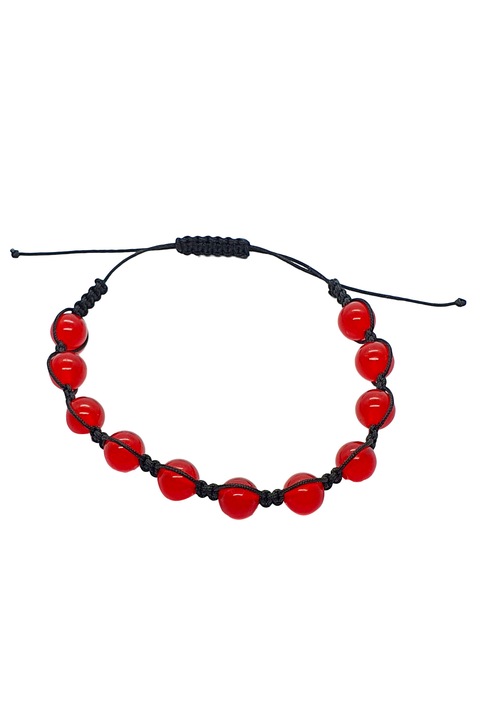 Bratara Unisex, Lola Bijoux, Agate Rosii