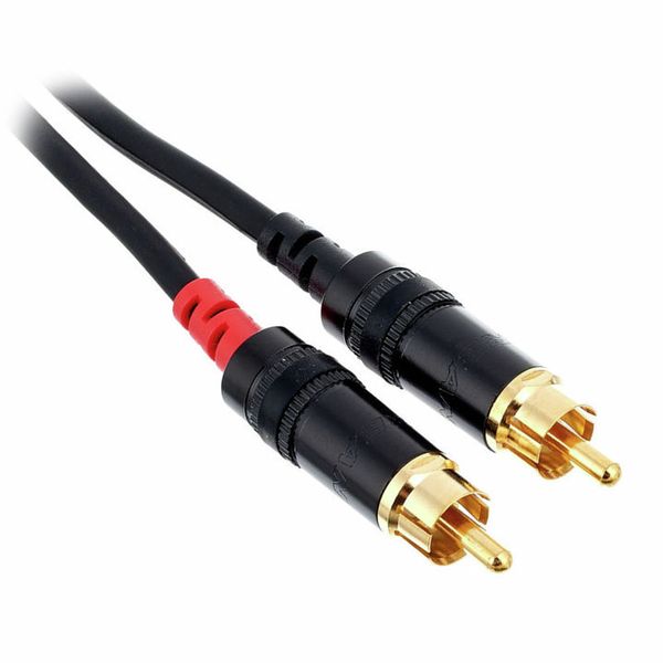 Cablu Audio Profesional, Cordial, Negru, jack 6.3 mm - RCA tata, 3