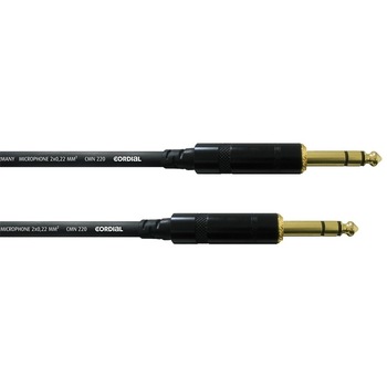 Cablu Audio Profesional, Cordial, Negru, jack 6.3 mm stereo - jack 6.3 mm stereo, 6 metri Cablu Audio Profesional, Cordial, Negru, jack 6.3 mm stereo - jack 6.3 mm stereo, 6 metri