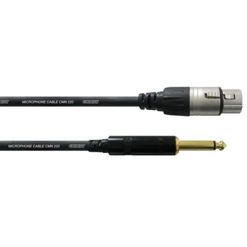 Cablu Microfon, Cordial, Negru, XLR mama - jack 6.3 mm, 10 metri Cablu Microfon, Cordial, Negru, XLR mama - jack 6.3 mm, 10 metri