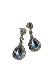 Cercei lungi mireasa, Selendis, strasuri argintii Cercei lungi mireasa, Selendis, strasuri argintii