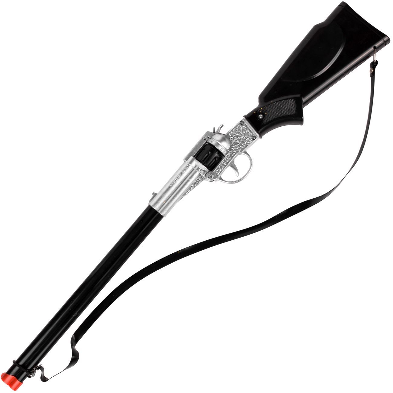 Pusca din metal neagra,pentru copii , ATS + 5 ani, are curea pentru umar