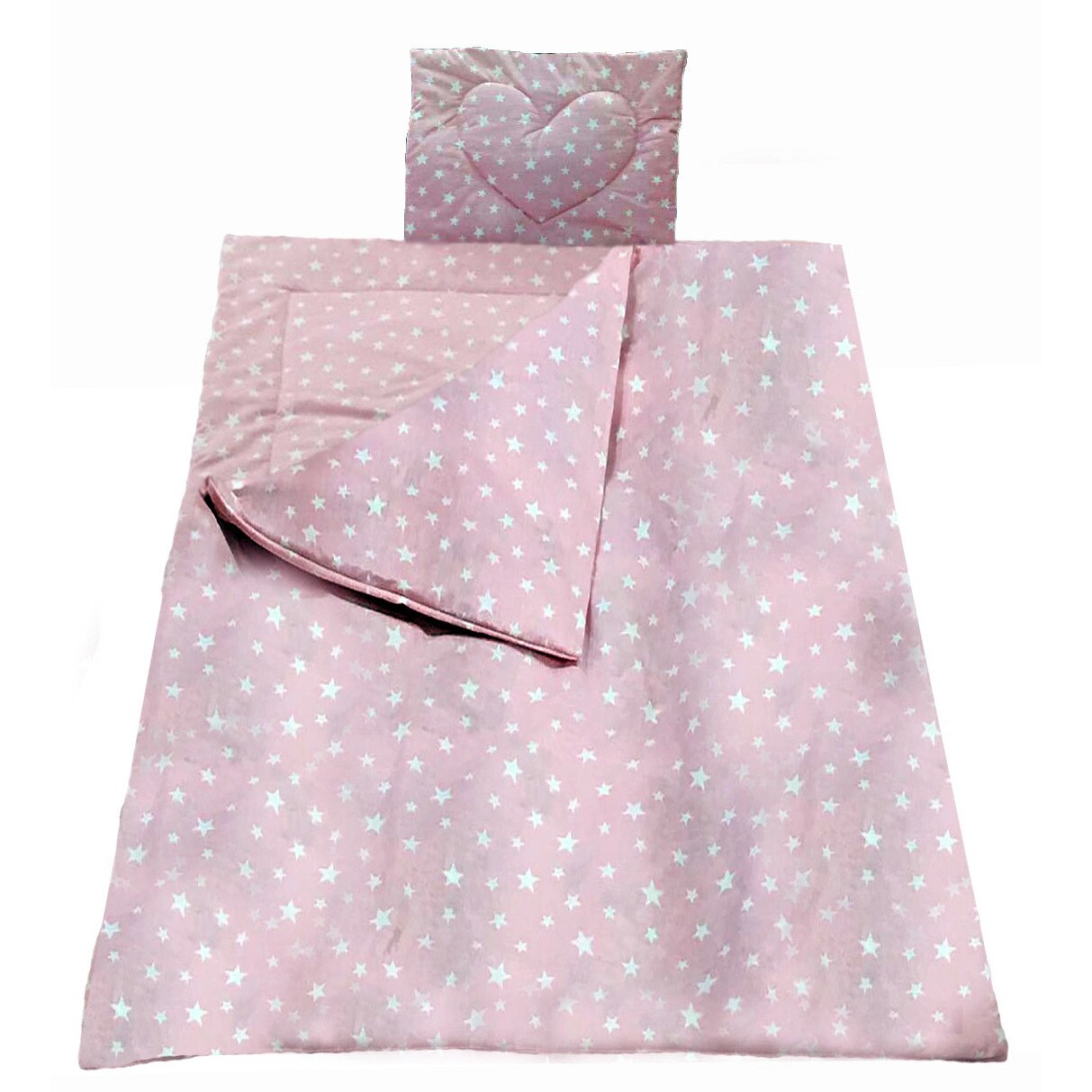 Lenjerie roz trei piese patut nou-nascuti, din ranforce, by Liz Line-Ranforce bebe9