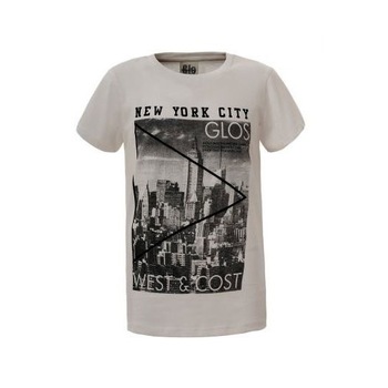 Tricou alb cu imprimeu pentru baieti Tricou alb cu imprimeu pentru baieti