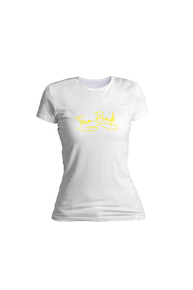 Tricou personalizat, Team Bride, pentru dama, Alb, Alb