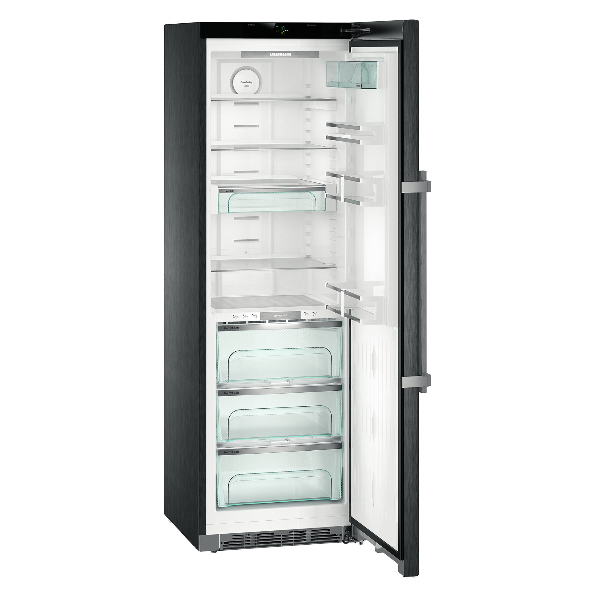 Frigider Liebherr KBbs 4370 Premium BioFresh, Inox, 367 litri, Clasa C, 185 cm, Negru