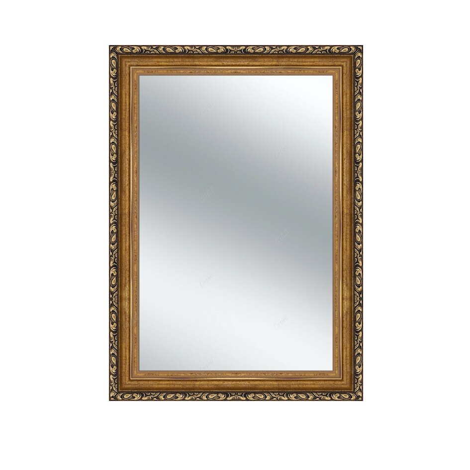 Oglinda decorativa lemn, 45 x 126cm, H63m auriu crapat, Orsini