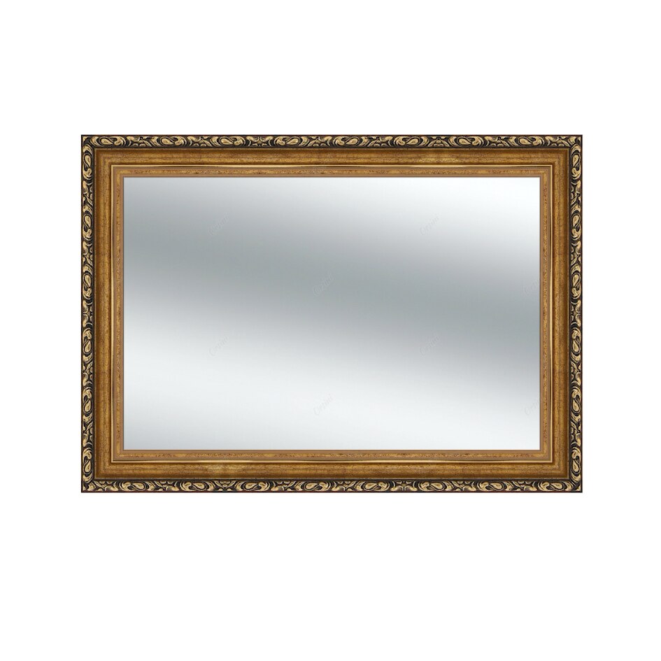 Oglinda decorativa lemn, 60 x 80cm, H63m auriu crapat, Orsini