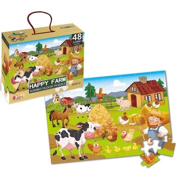 Puzzle gigant 48 piese, Happy Farm, Jumbo Floor, Multicolor Puzzle gigant 48 piese, Happy Farm, Jumbo Floor, Multicolor