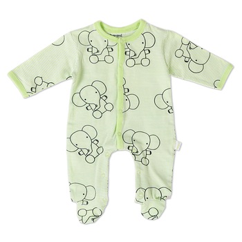 Salopeta Babybol bebe baiat,imprimeu elefanti, verde, 12 luni, 80 cm Salopeta Babybol bebe baiat,imprimeu elefanti, verde, 12 luni, 80 cm