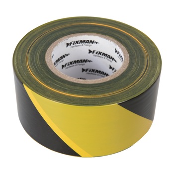 Banda de siguranta, semnalizare perimetru, 70mm x 500m, negru/galben, Fixman Banda de siguranta, semnalizare perimetru, 70mm x 500m, negru/galben, Fixman