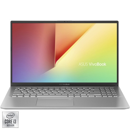 Laptop ASUS VivoBook K512JA cu procesor Intel® Core™ i3-1005G1 pana la 3.40 GHz, 15.6", Full HD, 8GB, 1TB HDD, Intel® UHD Graphics, Free DOS, Transparent Silver
