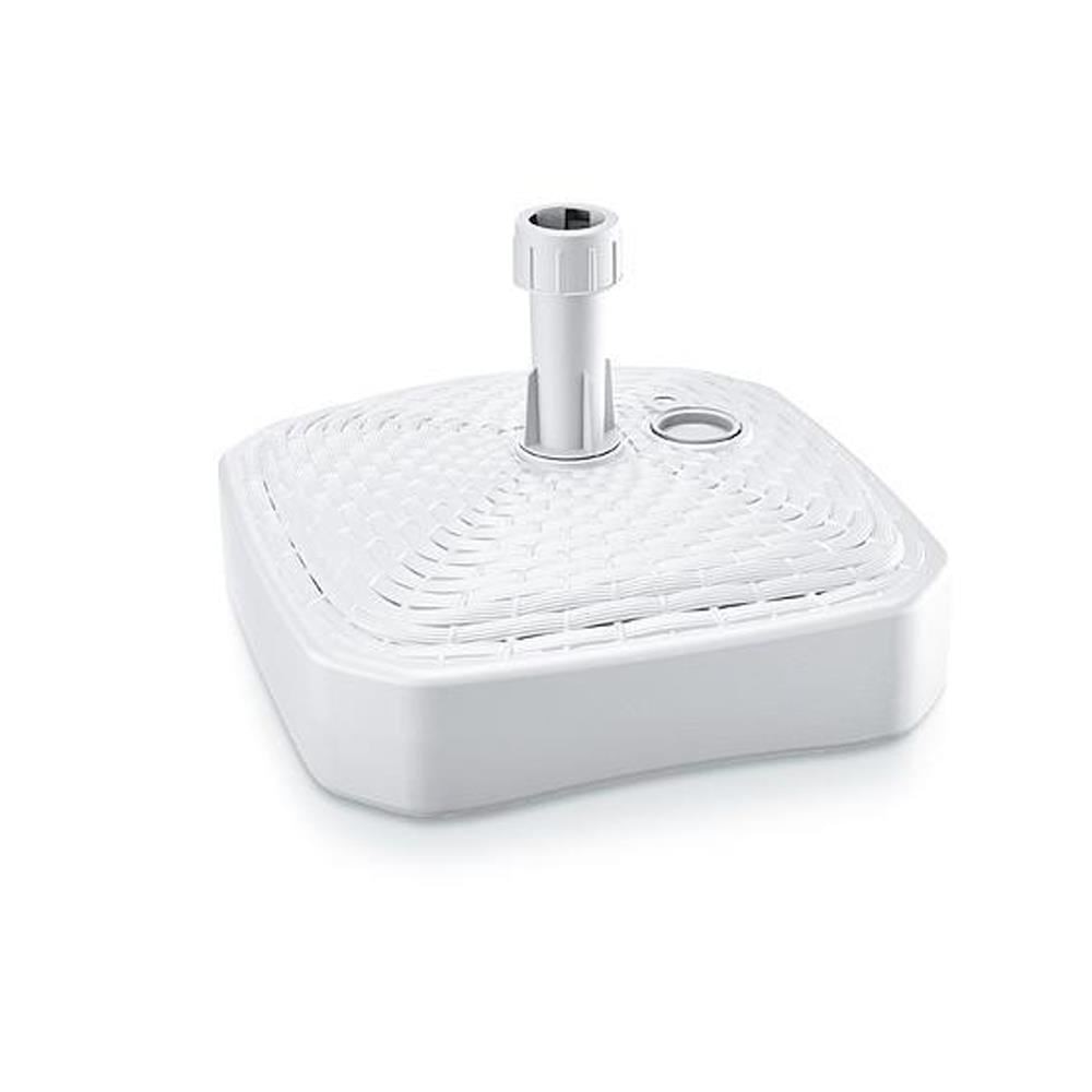 Suport pentru umbrela Strend Pro MPKR, PVC alb, 10-26 mm, 12 litri, 390x390x130 mm