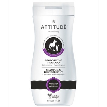 Sampon ecologic pentru caini si pisici, nuca de cocos & lime, 240 ml, Attitude Sampon ecologic pentru caini si pisici, nuca de cocos & lime, 240 ml, Attitude