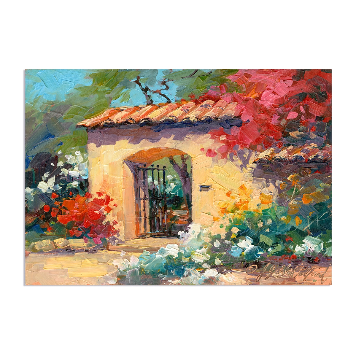 Tablou Canvas - Pictura, Flori, Gradina, Color, 60 x 80 cm