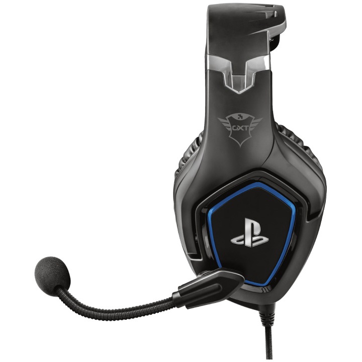 Casti de gaming pentru PS4 Trust GXT 488 Forze,microfon flexibil, [Licenta oficiala pentru PlayStation], compatibil PS4/PS5, Negru