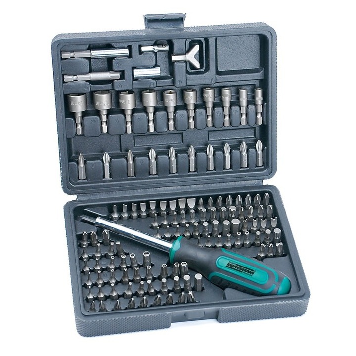 Trusa biti cu maner 122 piese - M29896