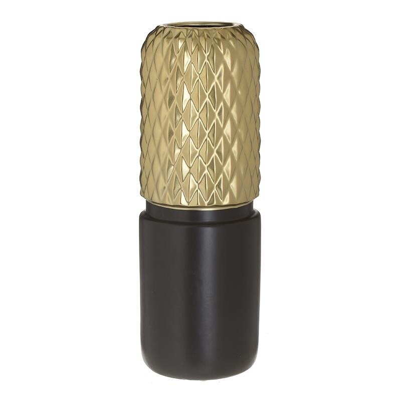 Vaza din Ceramica Auriu Negru 13x37cm
