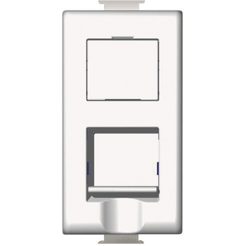Priza Date Rj45 Utp Cat6 Modular 1M Alb - Bticino Matix Priza Date Rj45 Utp Cat6 Modular 1M Alb - Bticino Matix