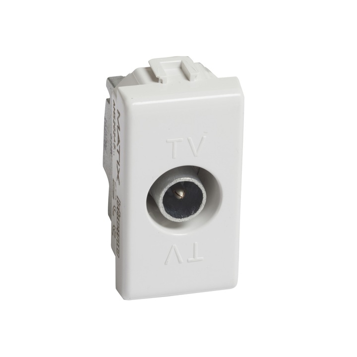 TV розетка пас 14Db Modular 1M Бяла - Bticino Matix