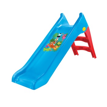 Tobogan Pentru Copii Novokids™ Jungle Slide, Pentru Interior si Exterior, Functie Tobogan cu Apa, Adaptor Furtun, Panta alunecare 140 Centimetri, Maxim 25 Kg, Albastru Tobogan Pentru Copii Novokids™ Jungle Slide, Pentru Interior si Exterior, Functie Tobogan cu Apa, Adaptor Furtun, Panta alunecare 140 Centimetri, Maxim 25 Kg, Albastru