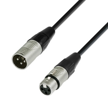 Cablu microfon cu conectori XLR mama / XLR tata 3p REAN - 0.5m Cablu microfon cu conectori XLR mama / XLR tata 3p REAN - 0.5m